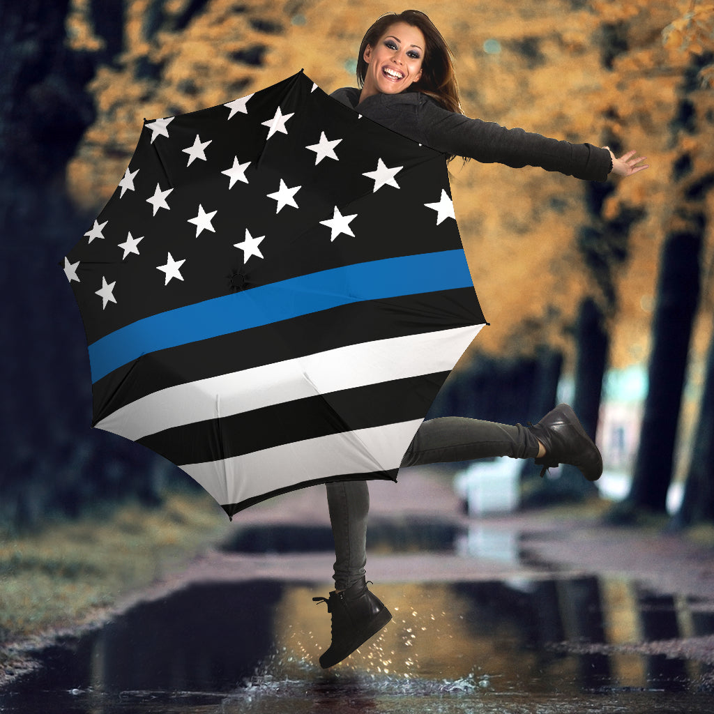 Thin Blue Line American Flag Umbrella