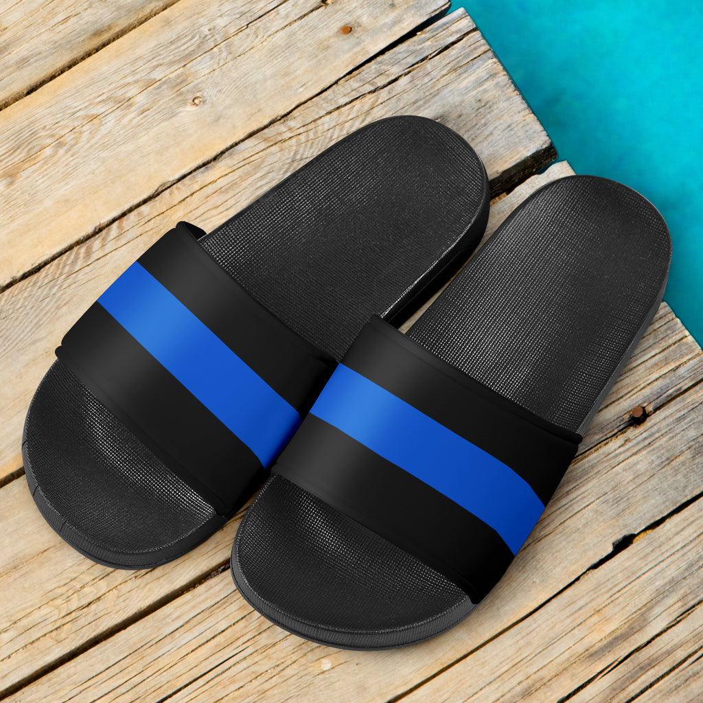 Thin Blue Line Slide Sandals