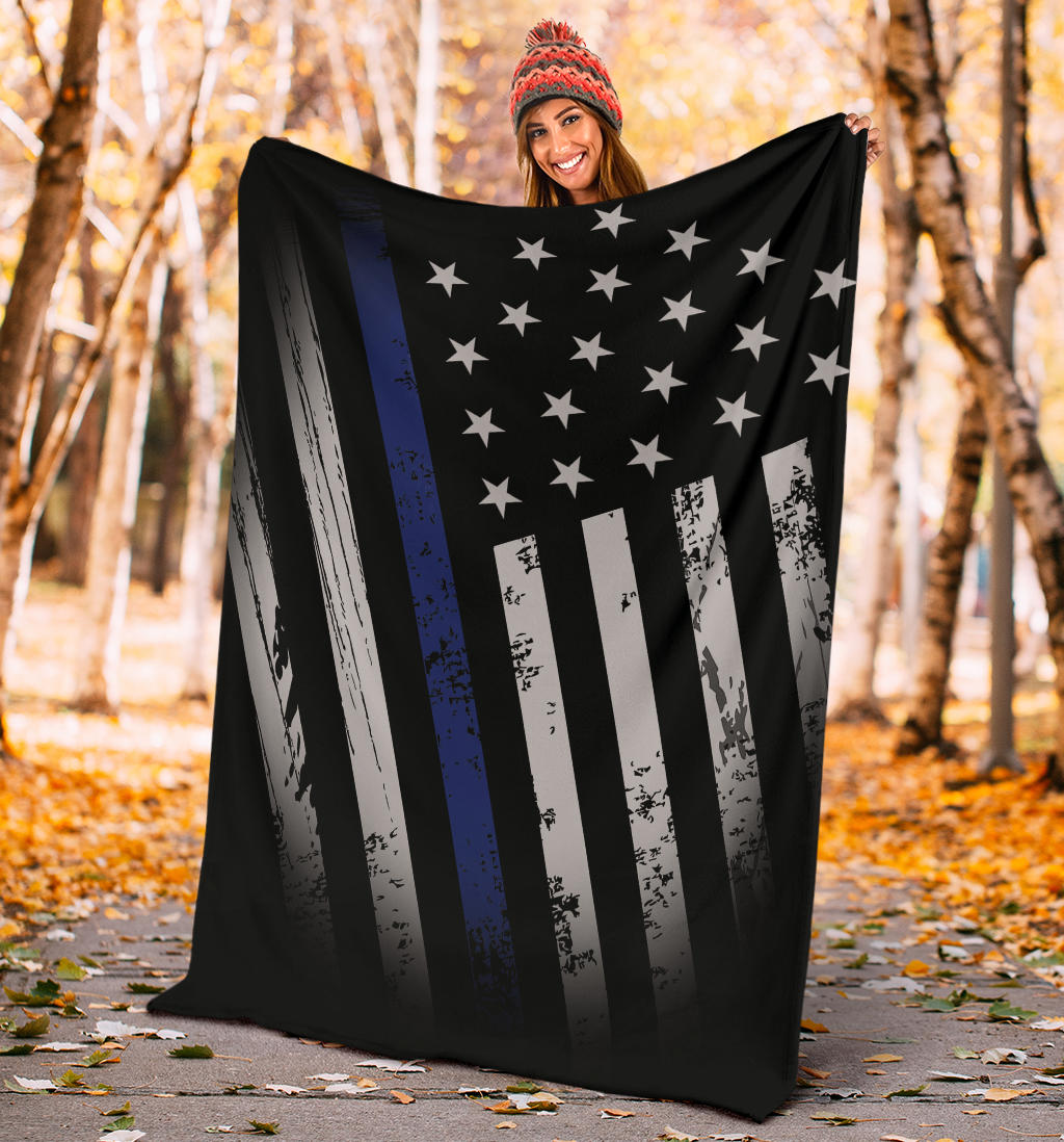 Distressed American Flag Blanket