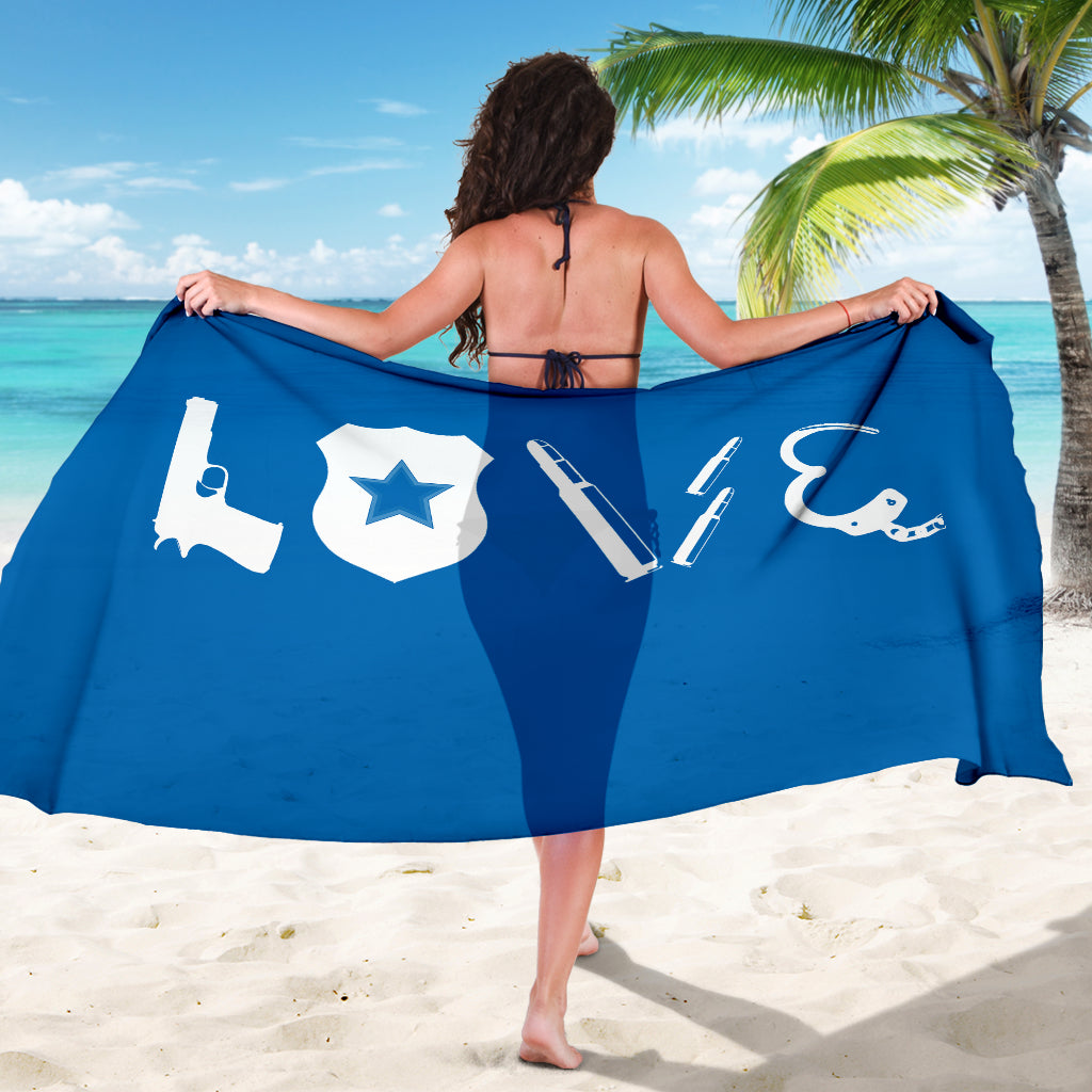 Love - Thin Blue line Sarong