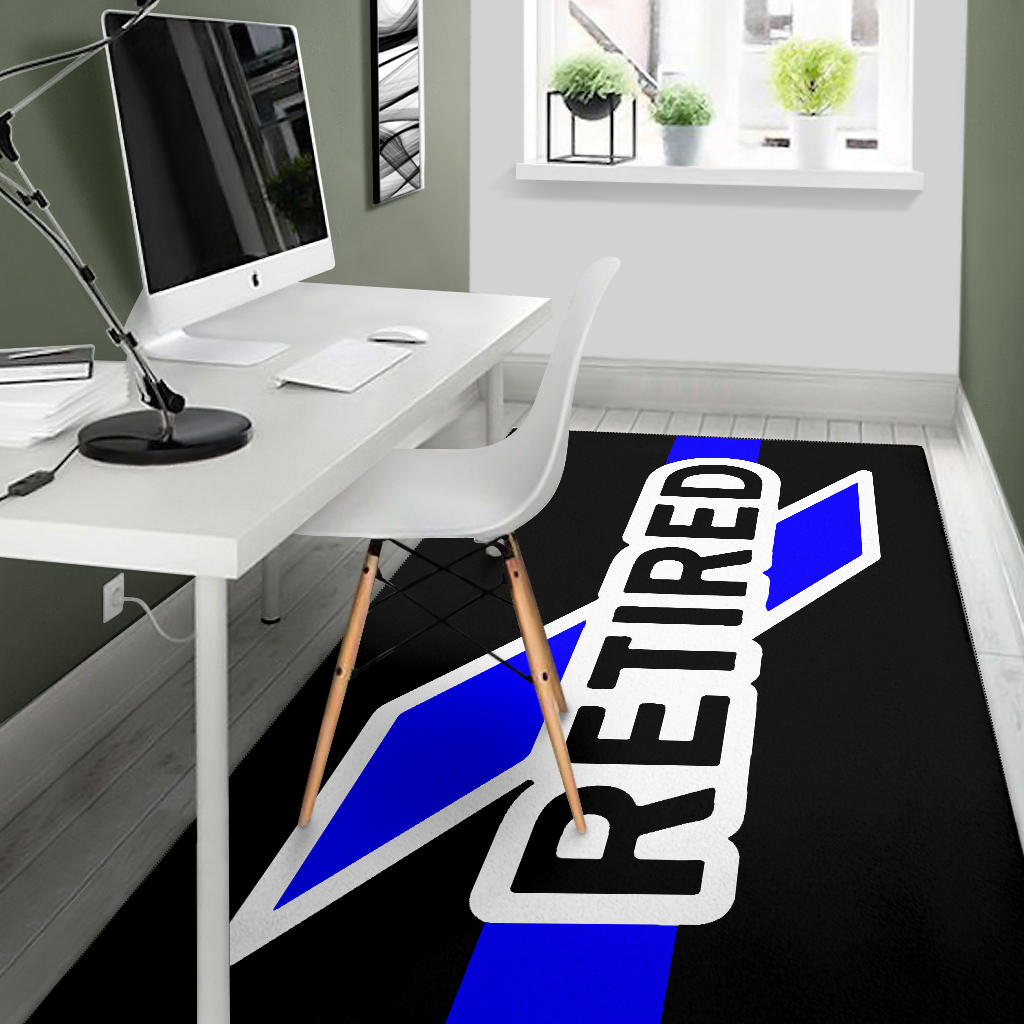 Retired Thin Blue Line Area Rug