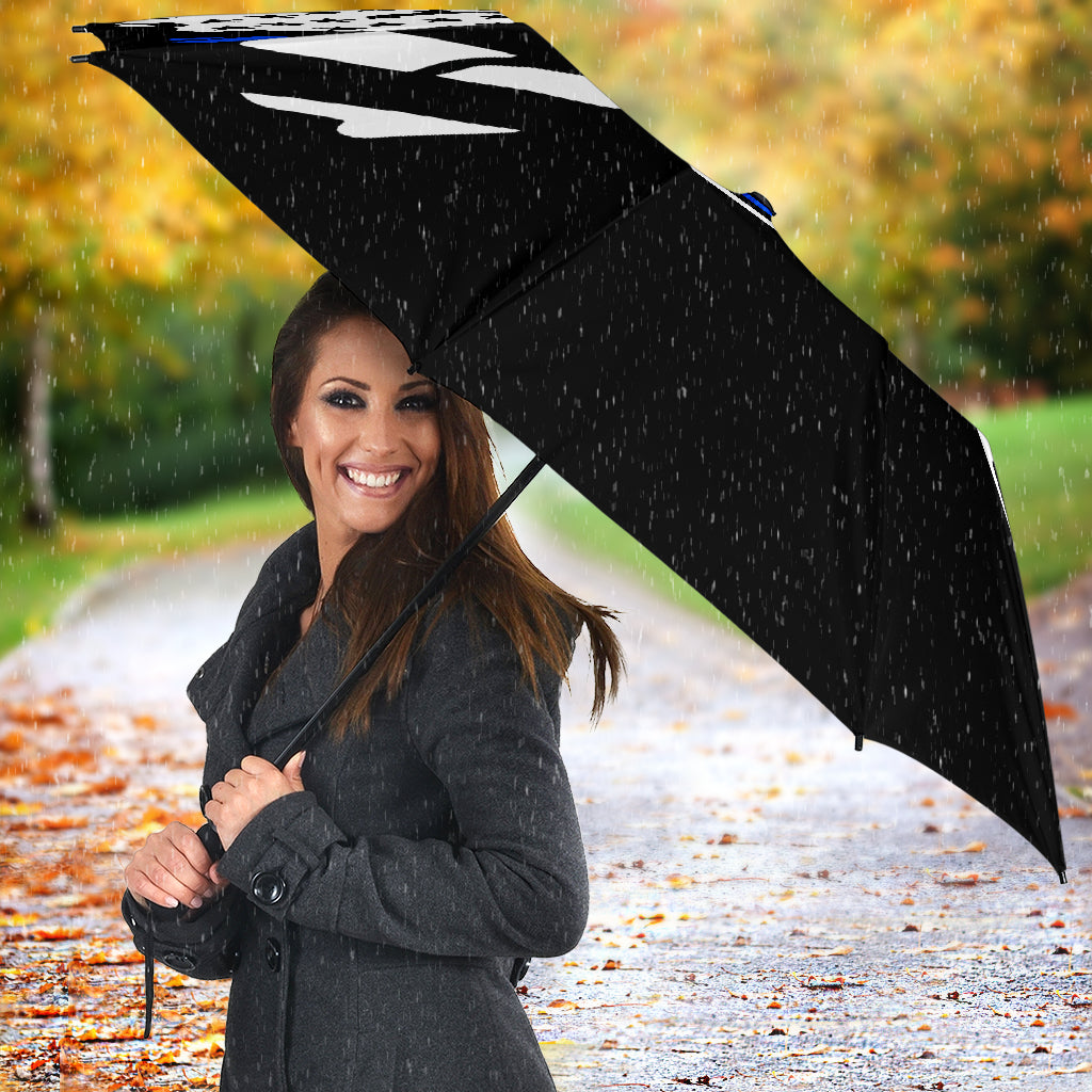 Tattered Thin Blue Line Flag Umbrella