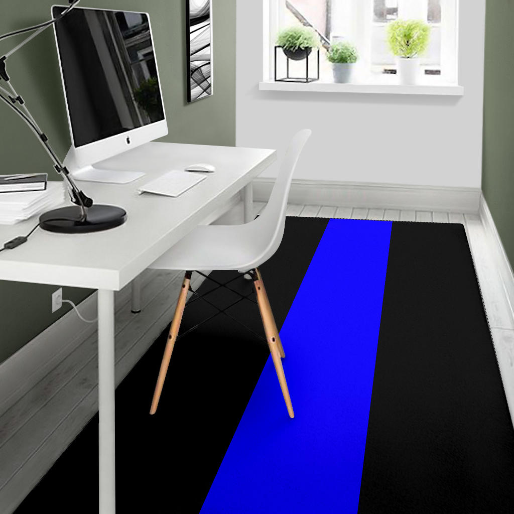 Thin Blue Line Area Rug