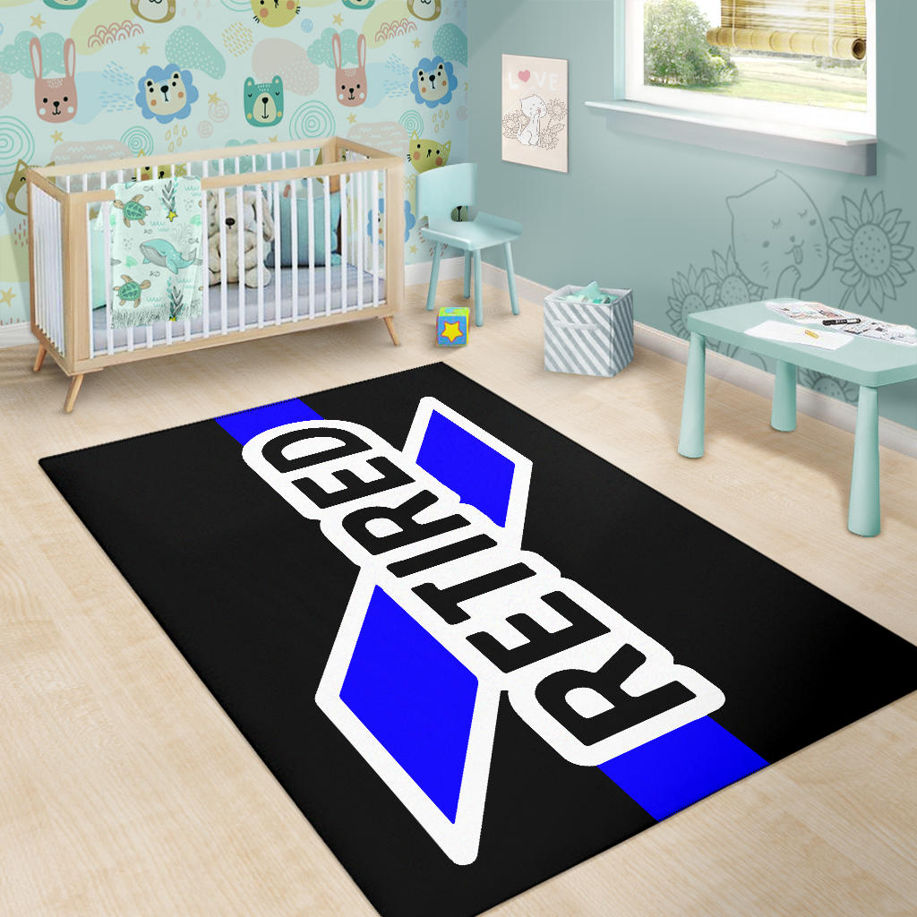 Retired Thin Blue Line Area Rug