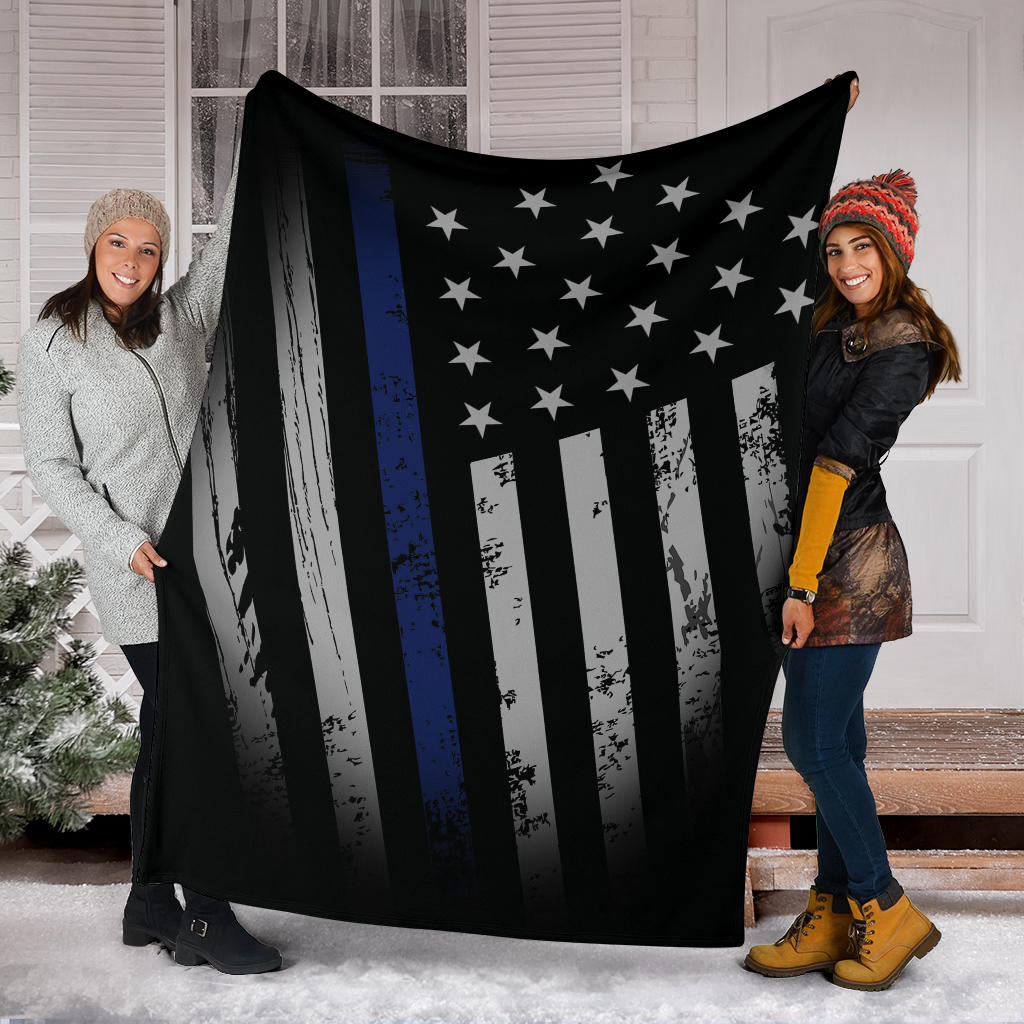 Distressed American Flag Blanket