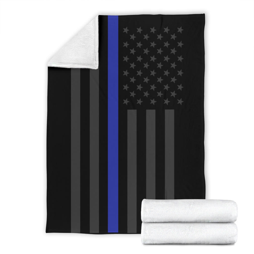 Thin Blue Line Usa Flag Blanket