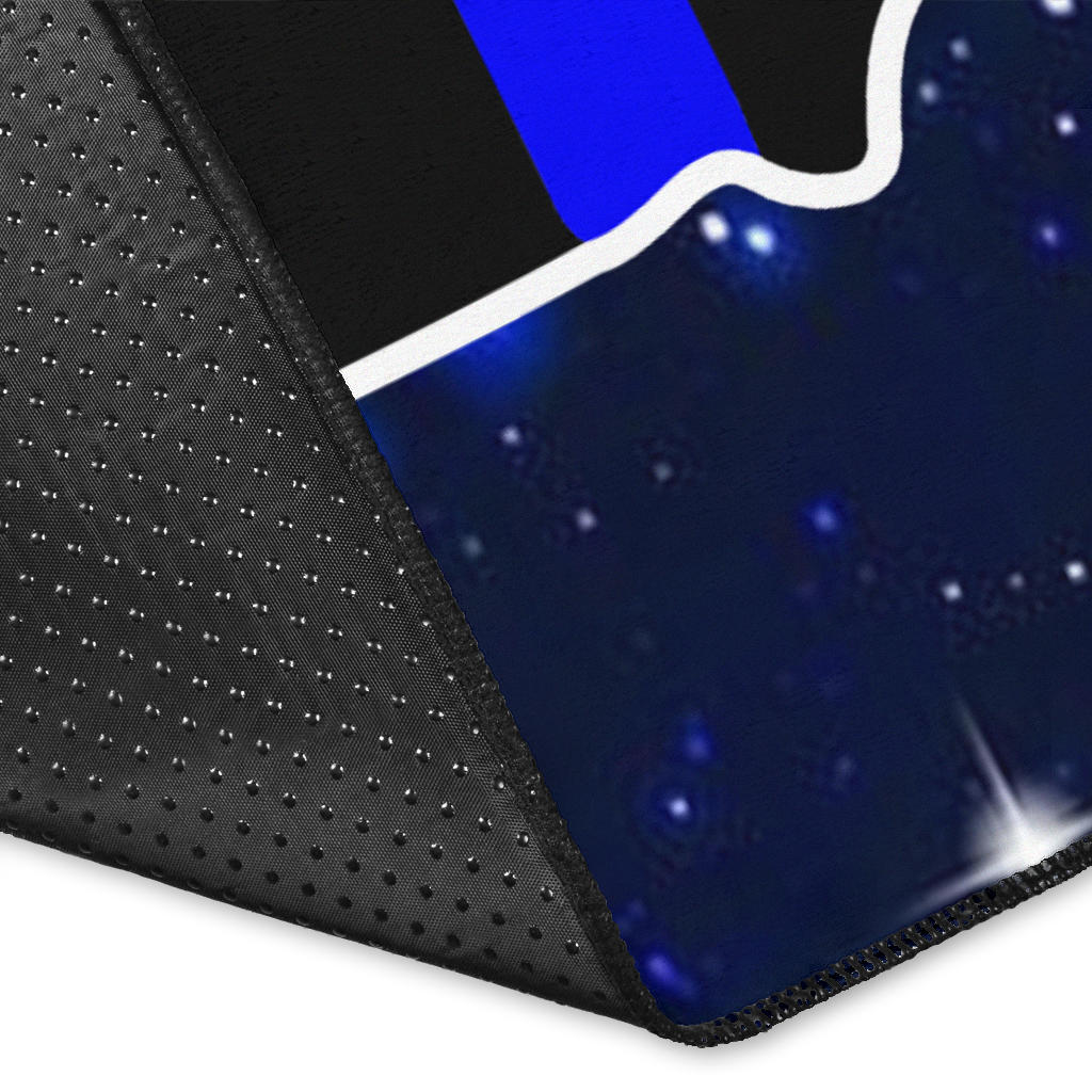Love Thin Blue Line Area Rug