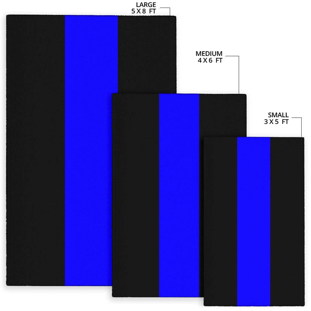 Thin Blue Line Area Rug