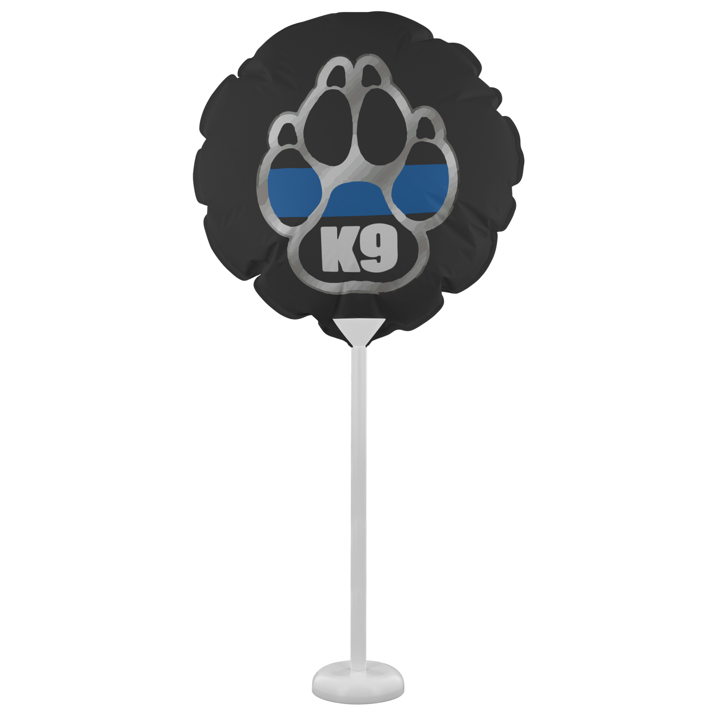 K-9 Paw Thin Blue Line Flag Balloon
