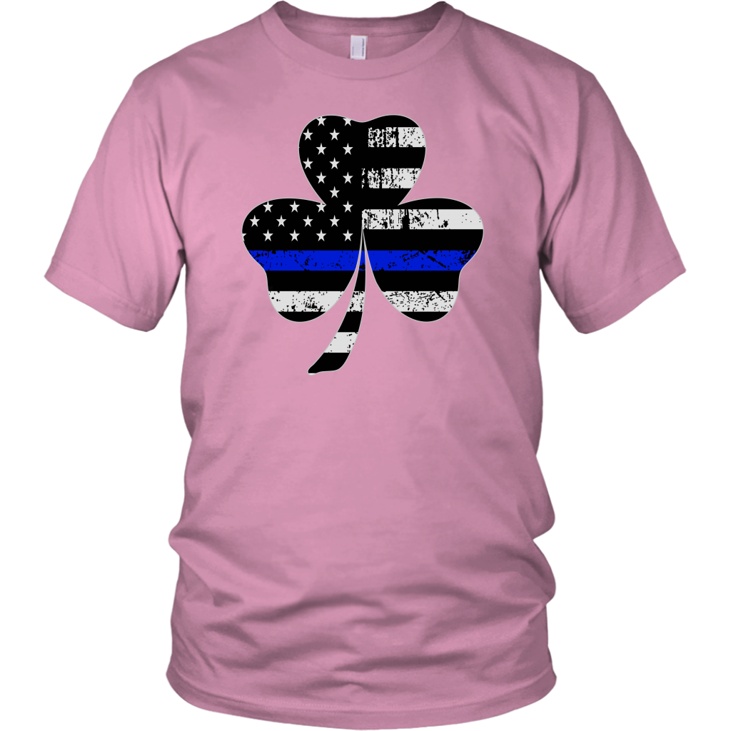 Shamrock Thin Blue Line Flag Shirt
