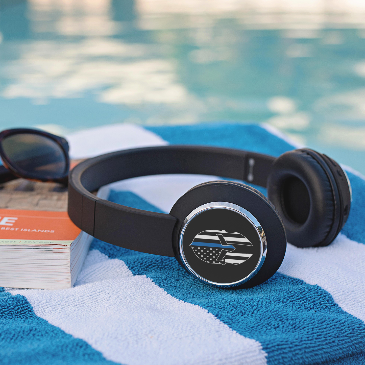 Spartan Helmet Thin Blue Line Headphones