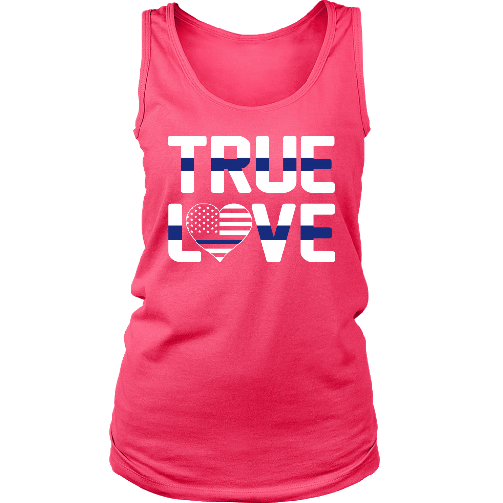 Women's Thin Blue Line Police True Love Tank Tops