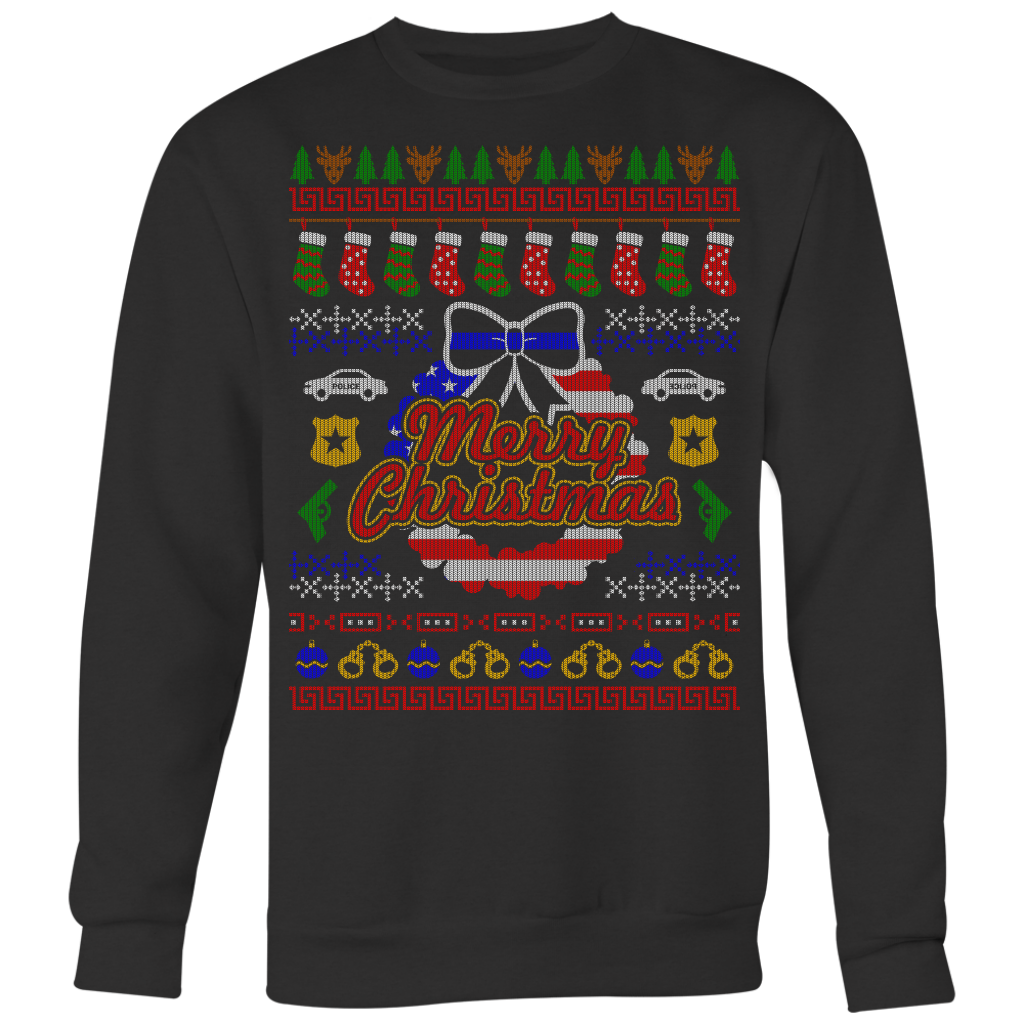Joyful Police Ugly Christmas Shirts & Sweaters