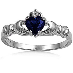 Metallic Heart Ring - Blue - Woman - Rings 