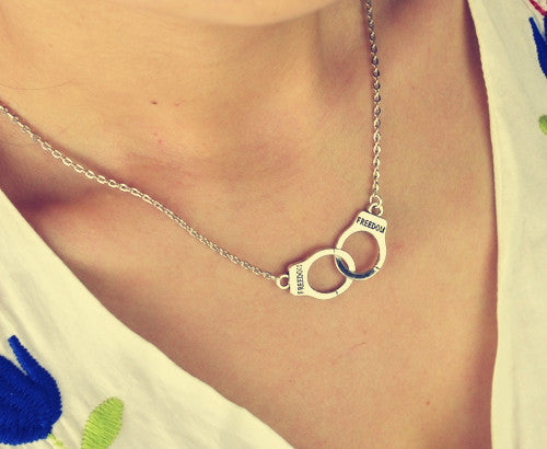 Beautiful Freedom Handcuff Necklace - 50% OFF