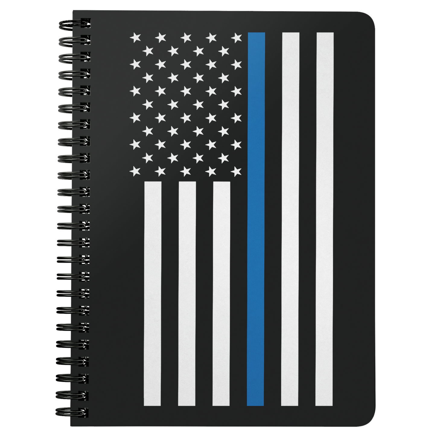 Thin Blue Line American Flag Spiralbound Notebook Journal