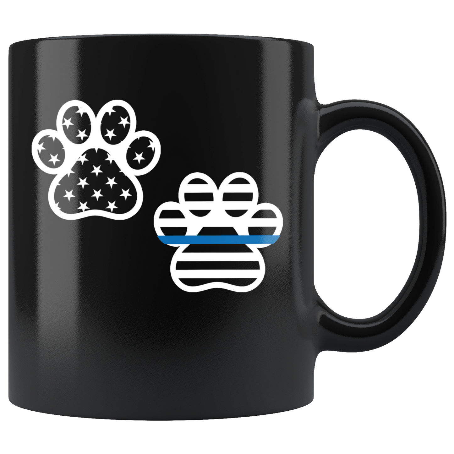 Patriot Paws Thin Blue Line Mug - Black