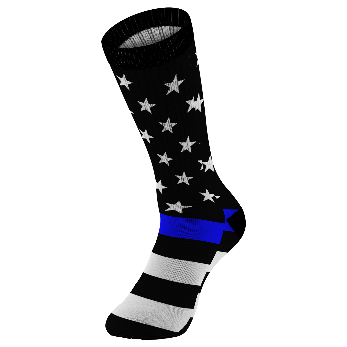 Thin Blue Line American Flag Socks