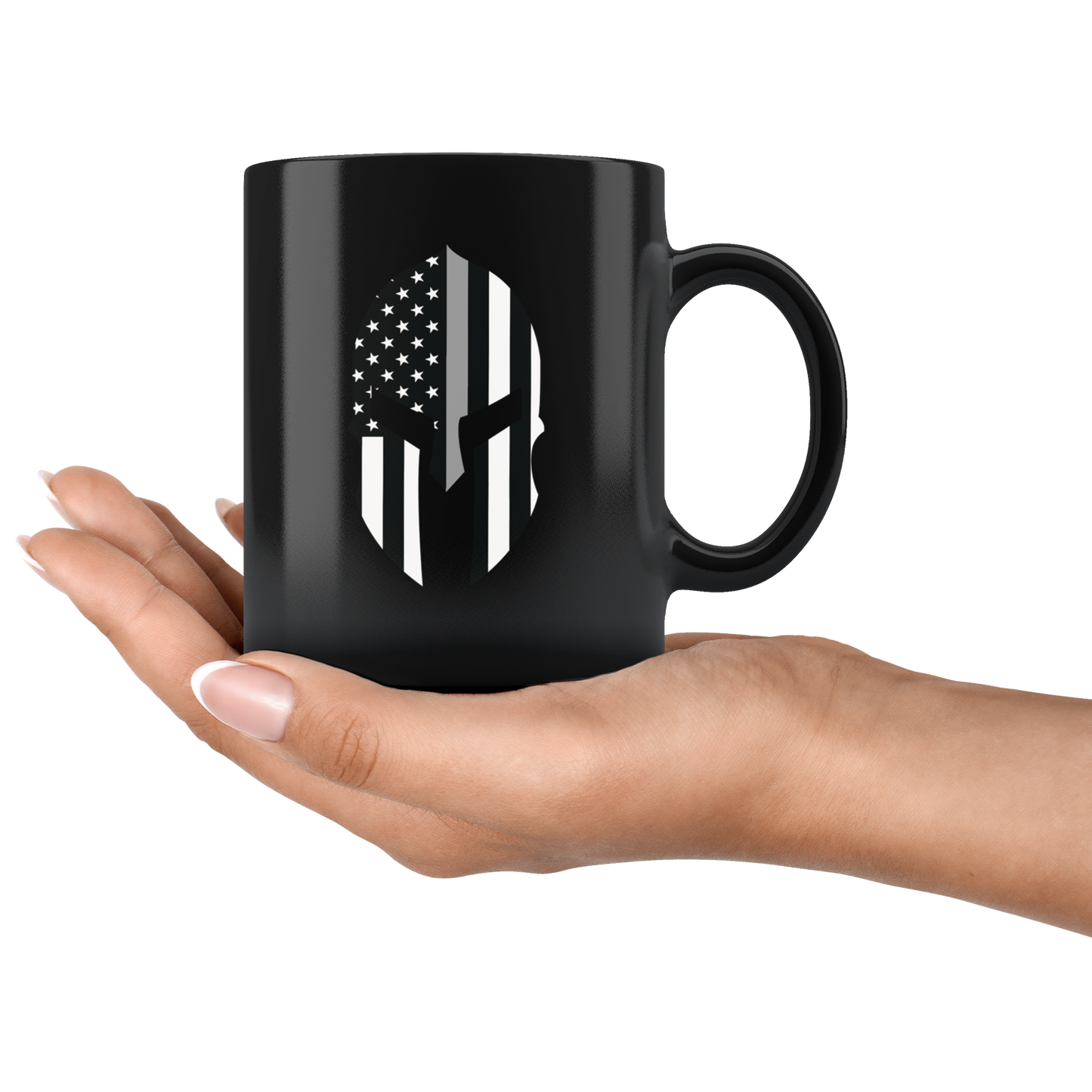 Thin Silver Line Spartan Mug