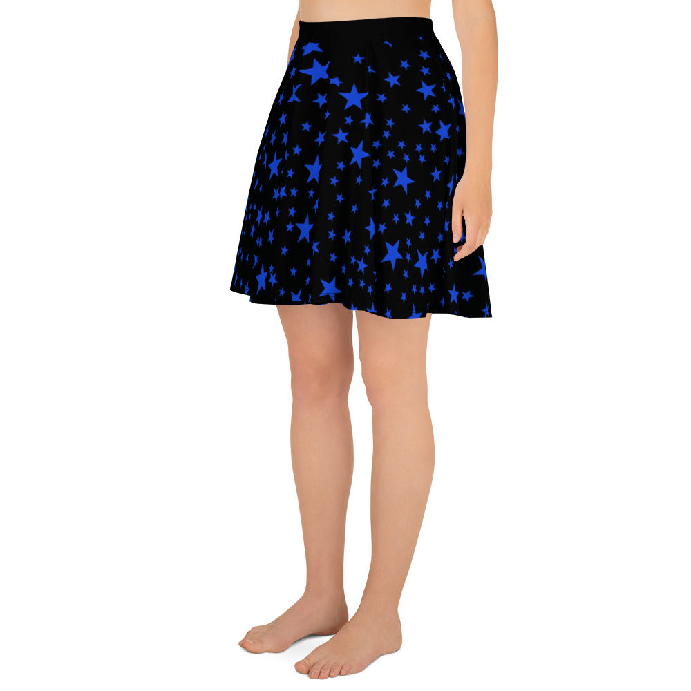 Blue Stars Skater Skirt