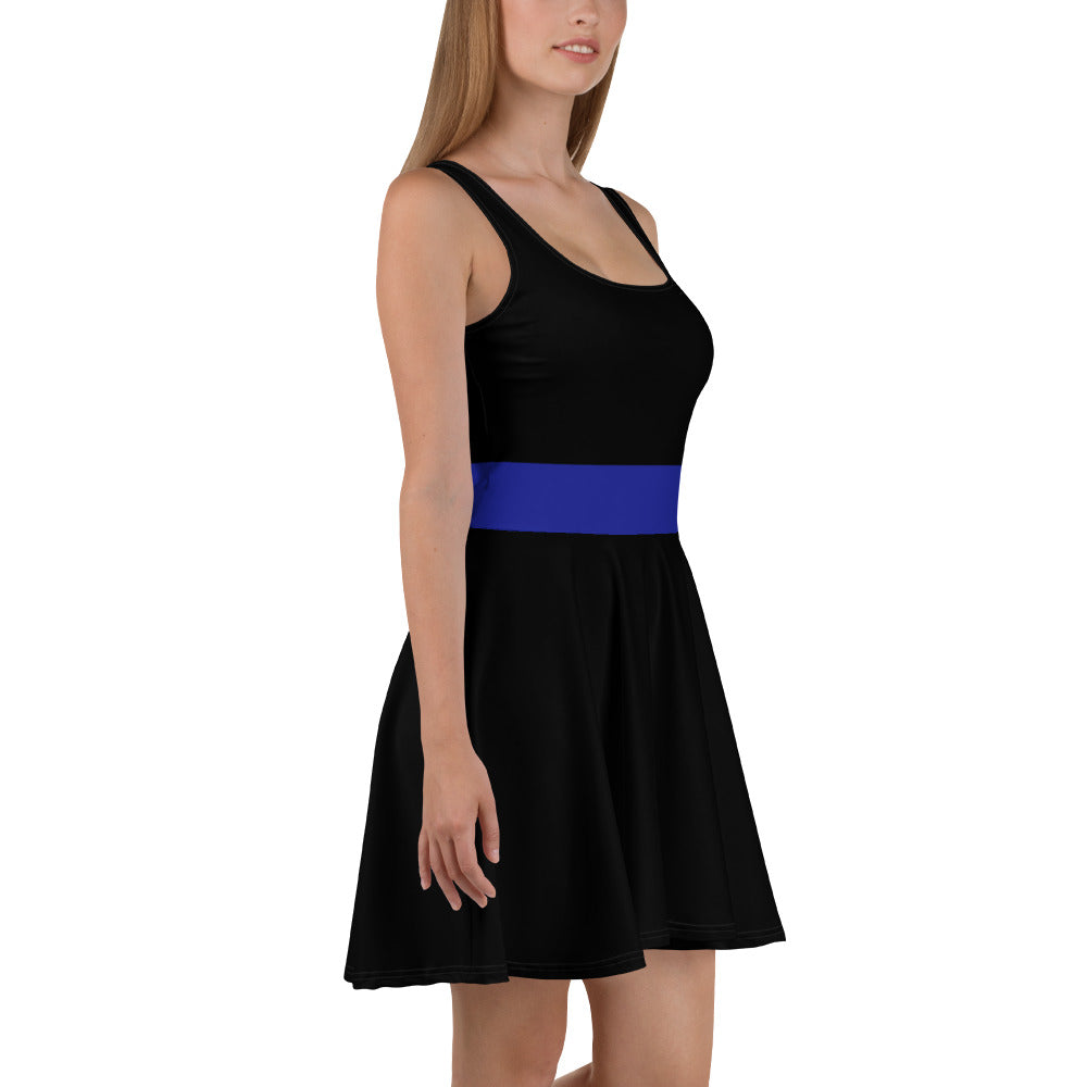 Thin Blue Line Skater Dress