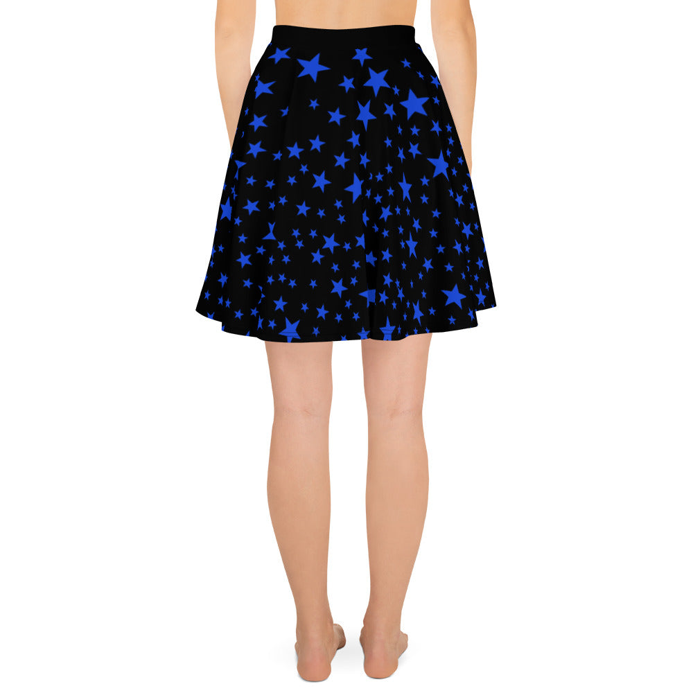 Blue Stars Skater Skirt