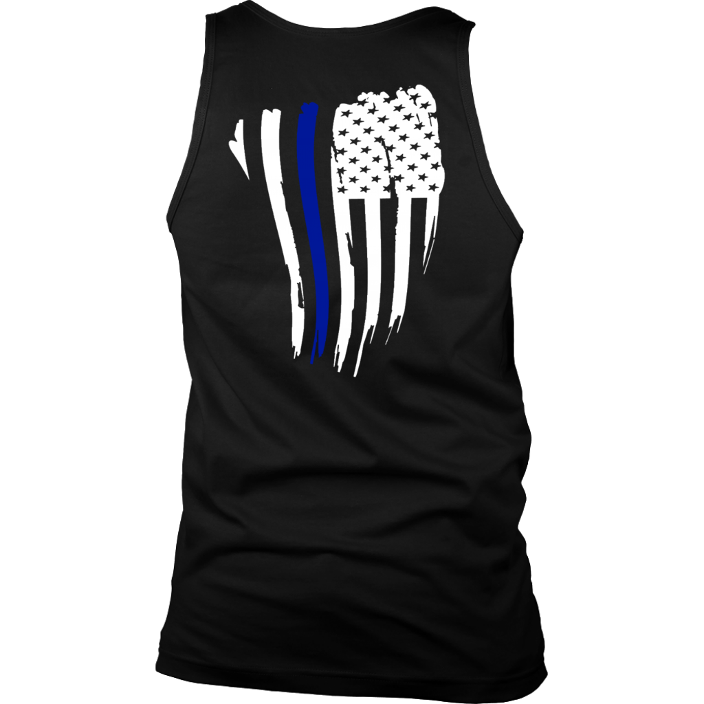 Men's Thin Blue Line American Flag Tank Tops