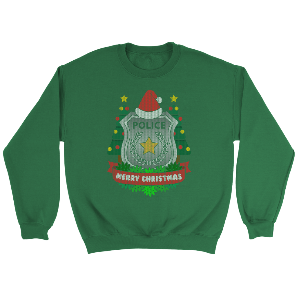 Police Badge Ugly Christmas Shirts & Sweaters