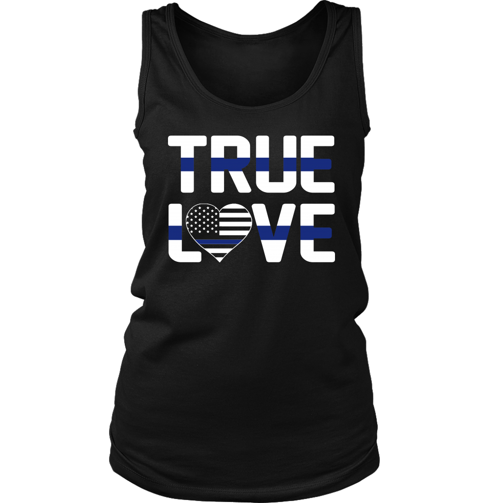 Women's Thin Blue Line Police True Love Tank Tops