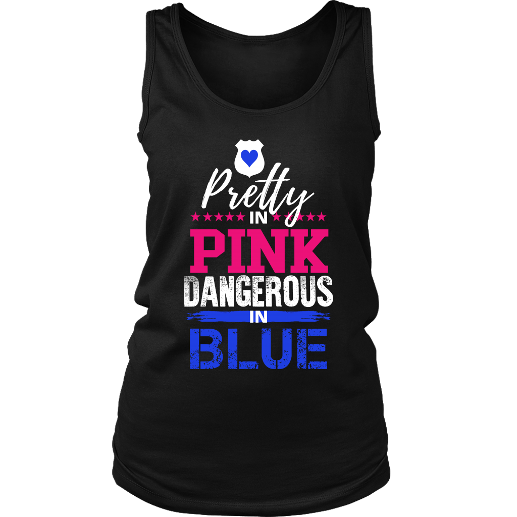 Women's Pretty in Pink, Dangerous in Blue Tank Tops