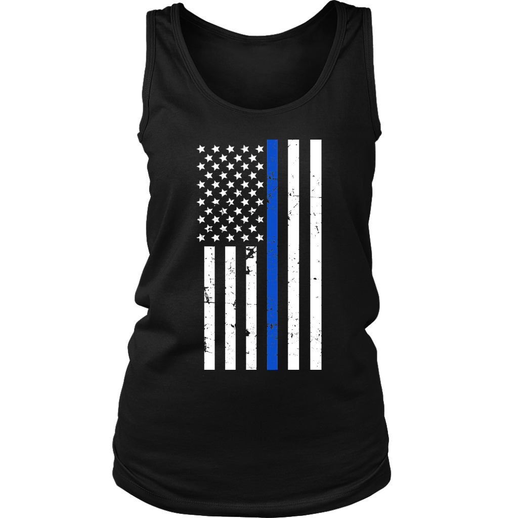 Women's Thin Blue Line Flag Tank Tops