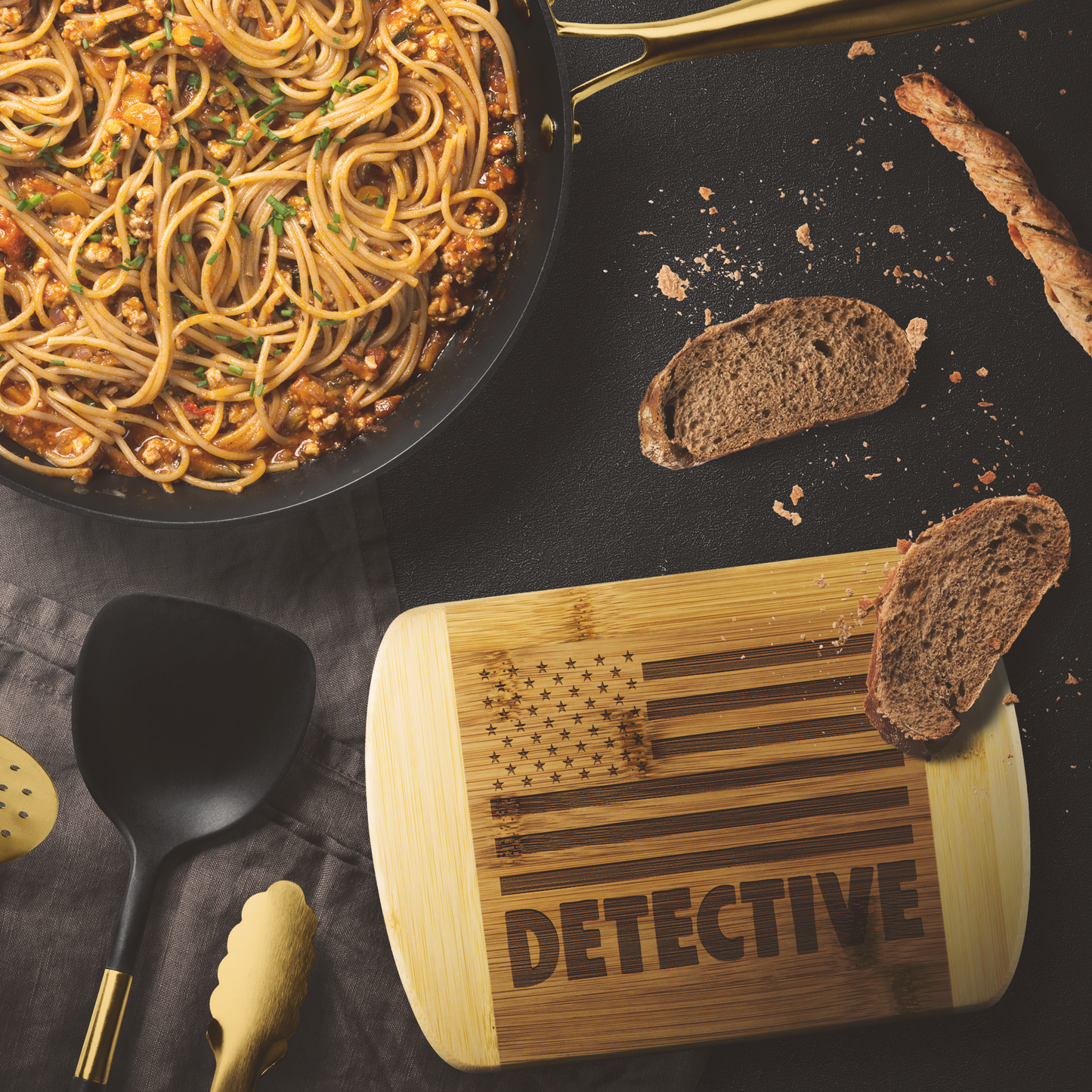 Detective Round Edge Chopping Board