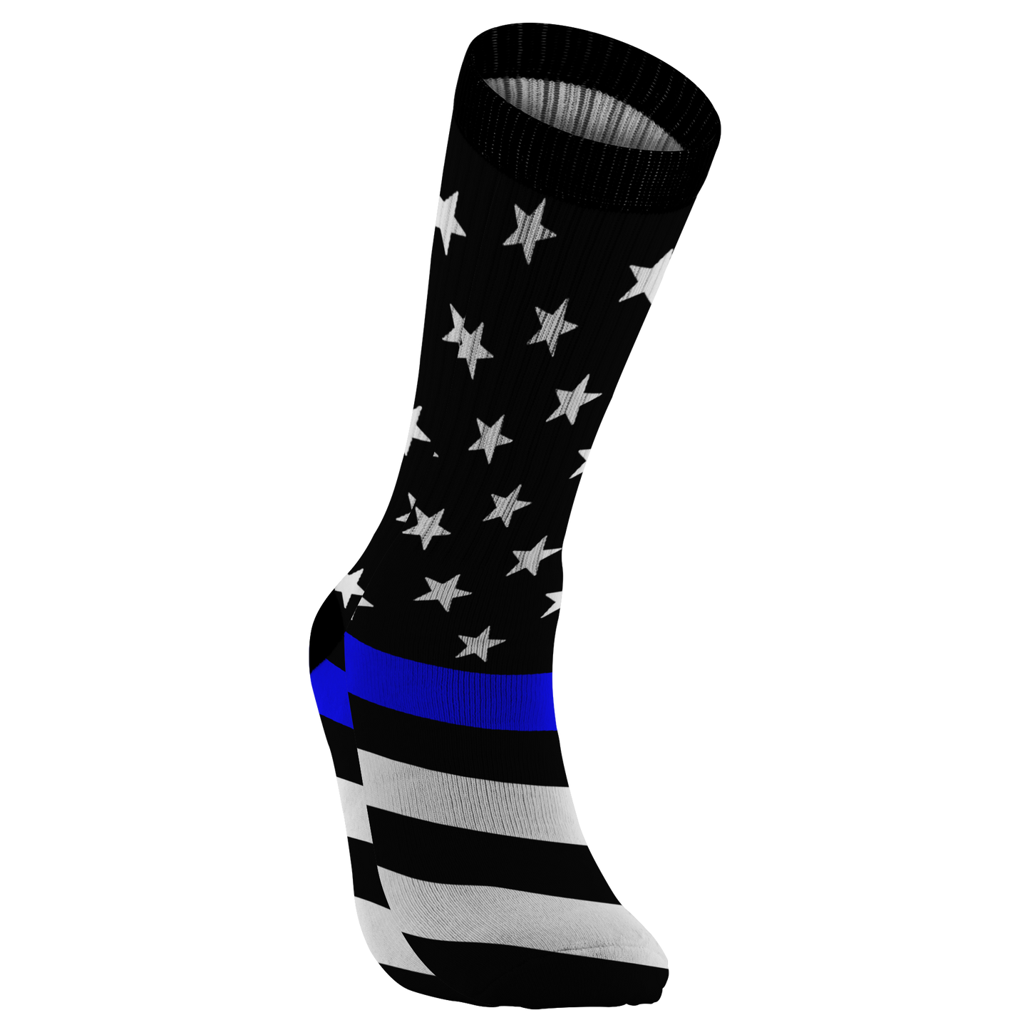 Thin Blue Line American Flag Socks