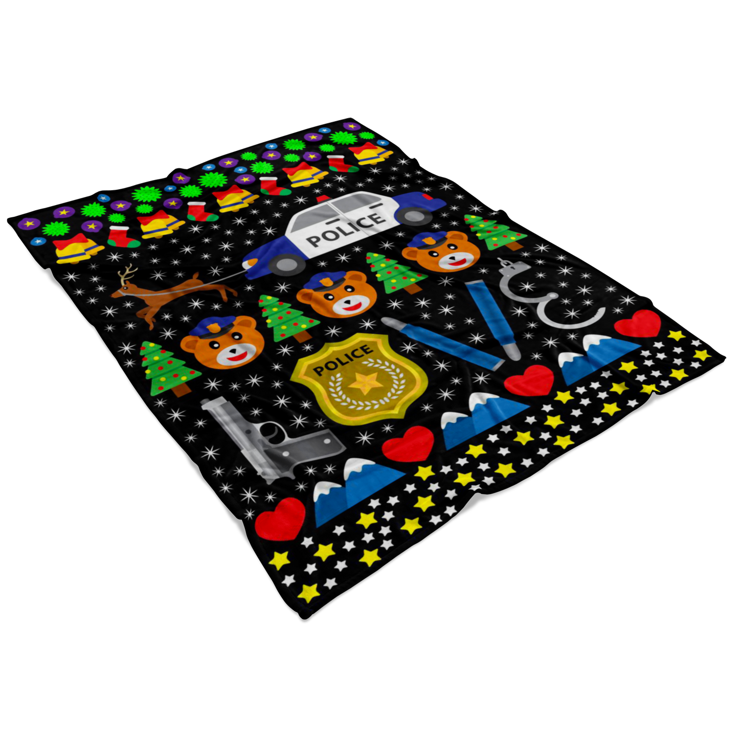 Police Love Christmas Blanket