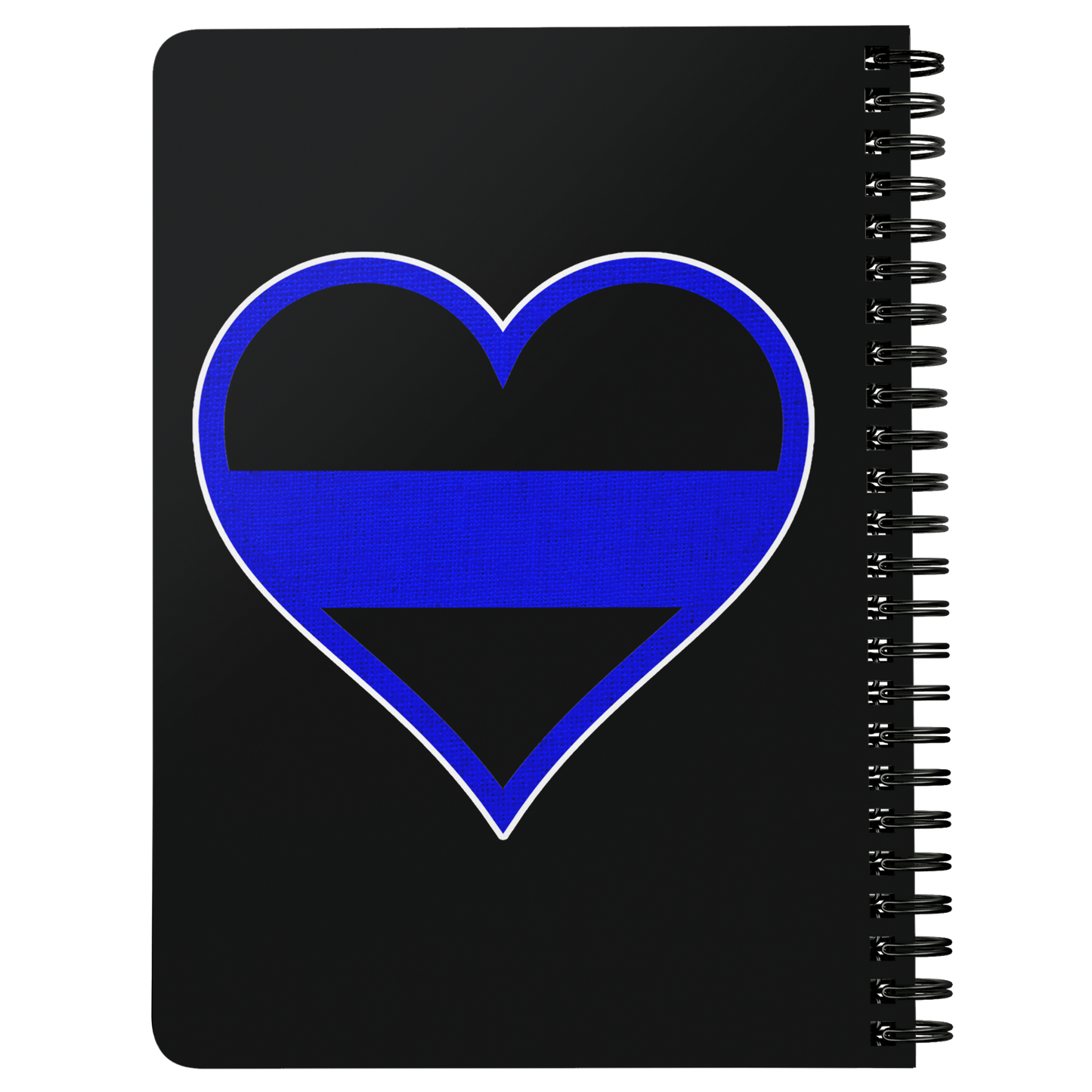 Thin Blue Line Heart Spiralbound Notebook Journal