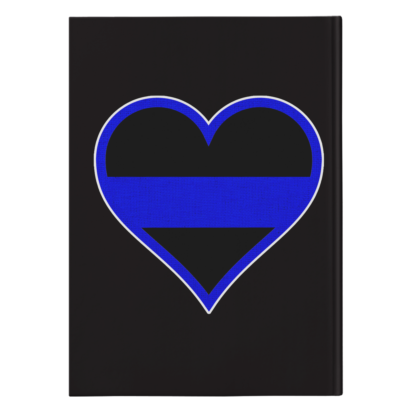 Thin Blue Line Heart Journal Notebook - Hardcover