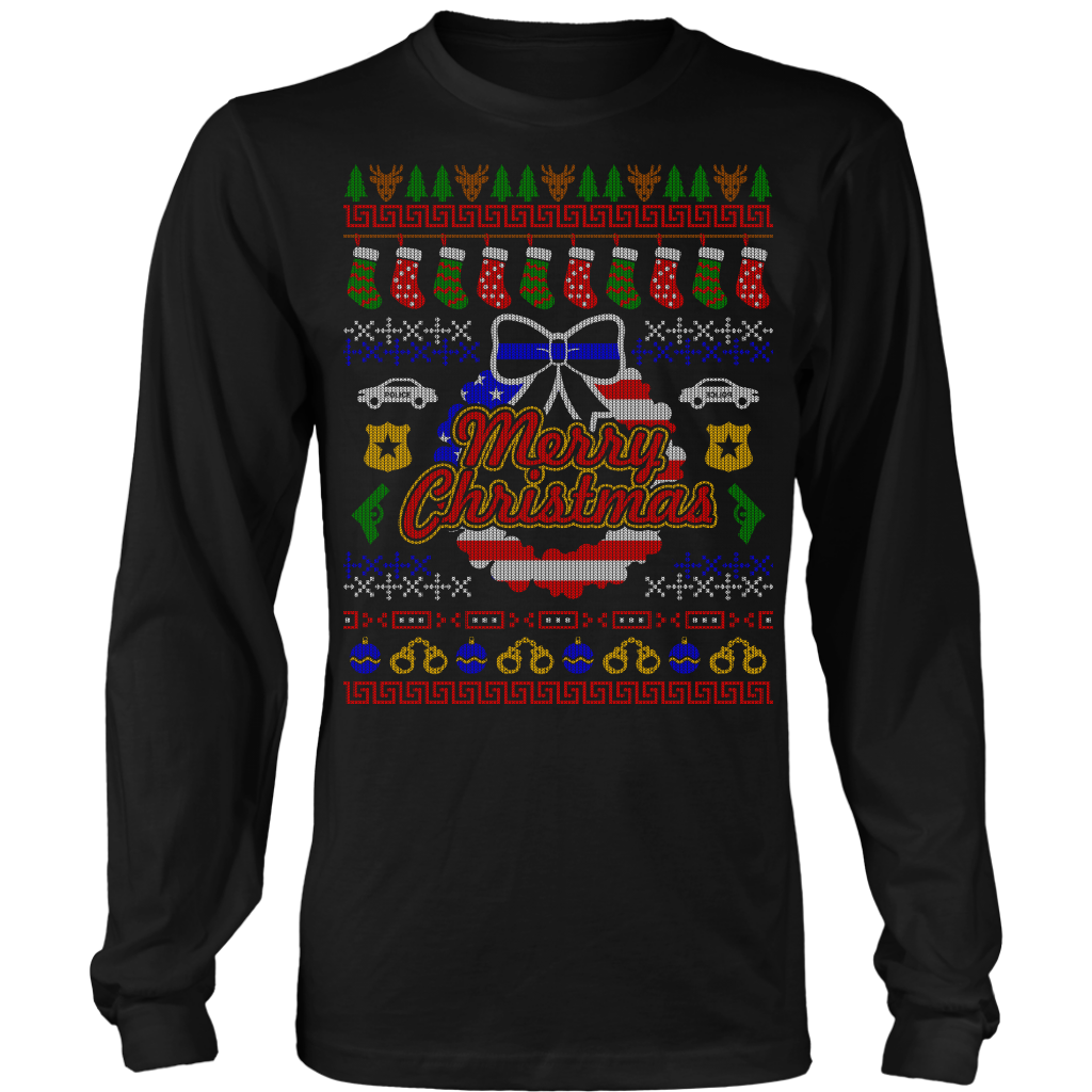Joyful Police Ugly Christmas Shirts & Sweaters