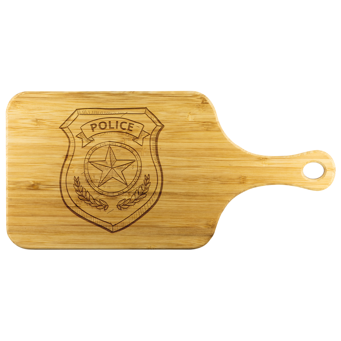 Police Badge Chopping Board With Handle