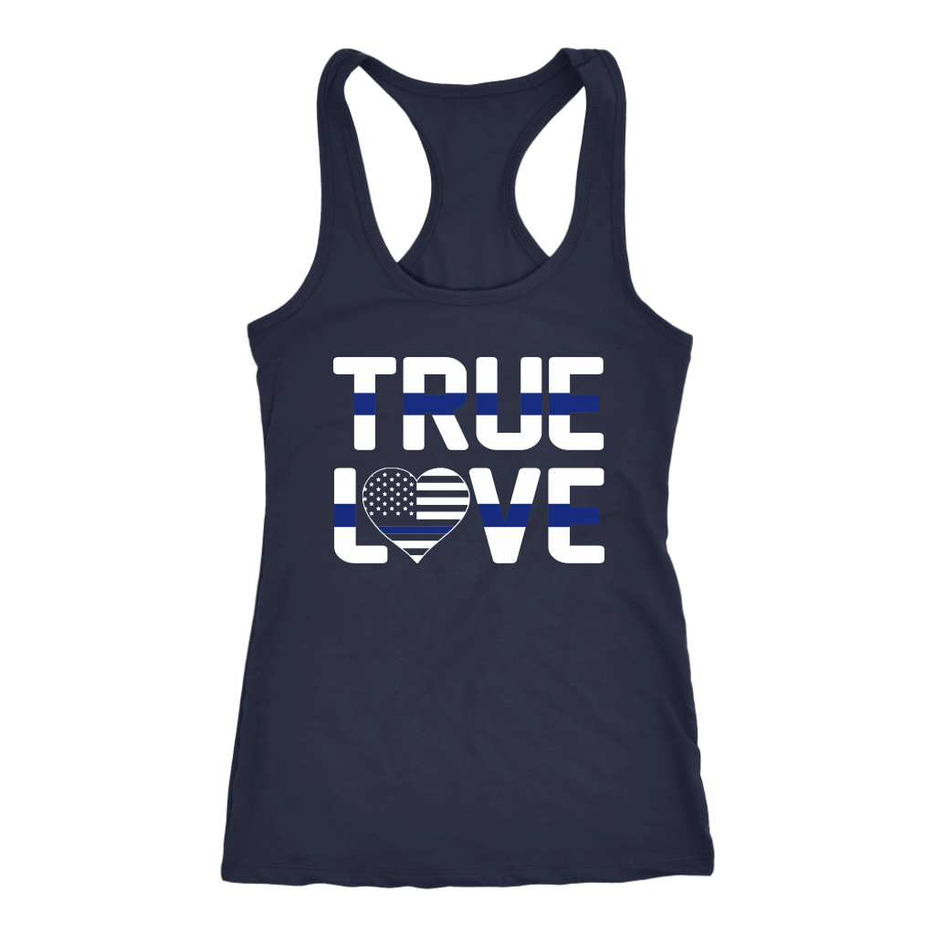 Women's Thin Blue Line Police True Love Tank Tops