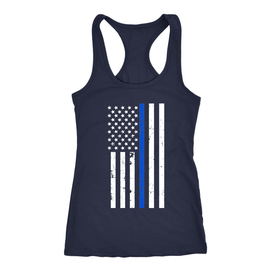 Women's Thin Blue Line Flag Tank Tops