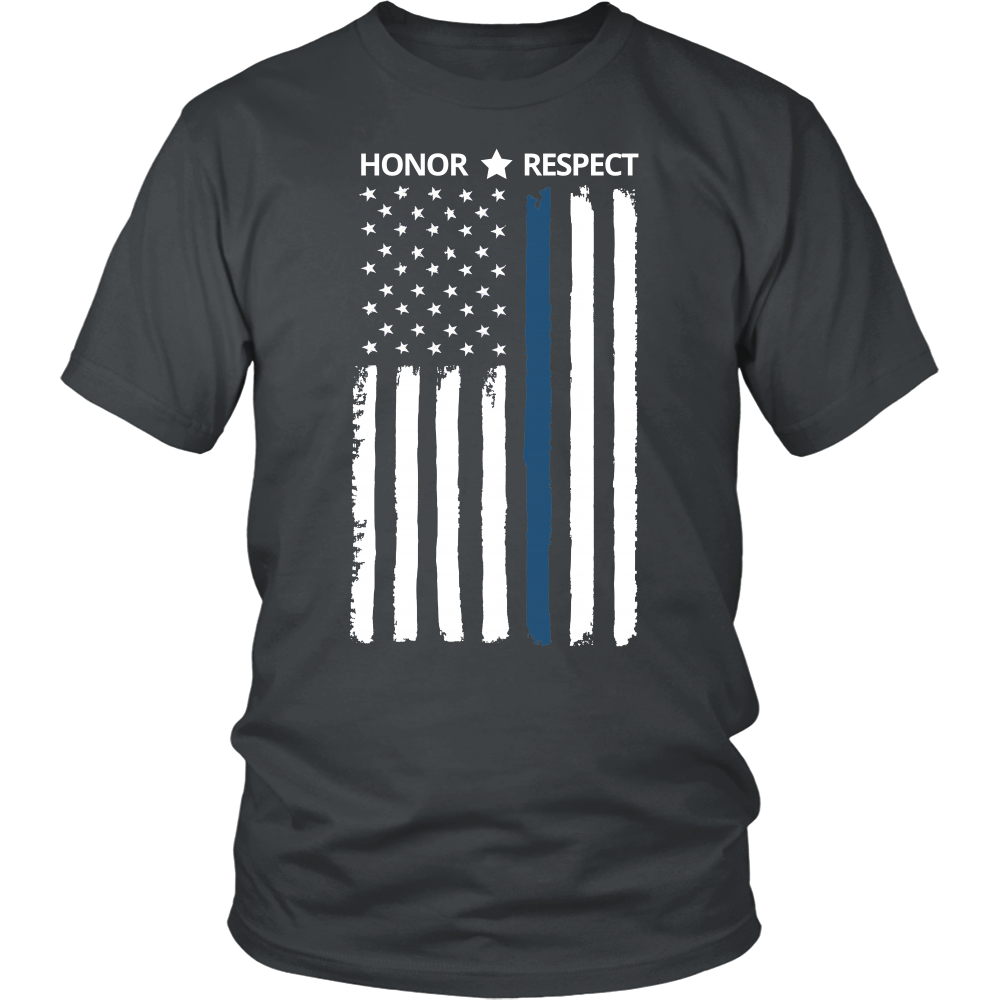 Thin Blue Line Flag Honor Respect Shirts and Hoodies
