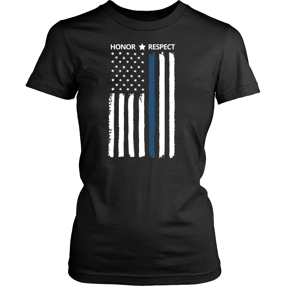 Thin Blue Line Flag Honor Respect Shirts and Hoodies