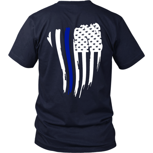Thin Blue Line American Flag Shirt