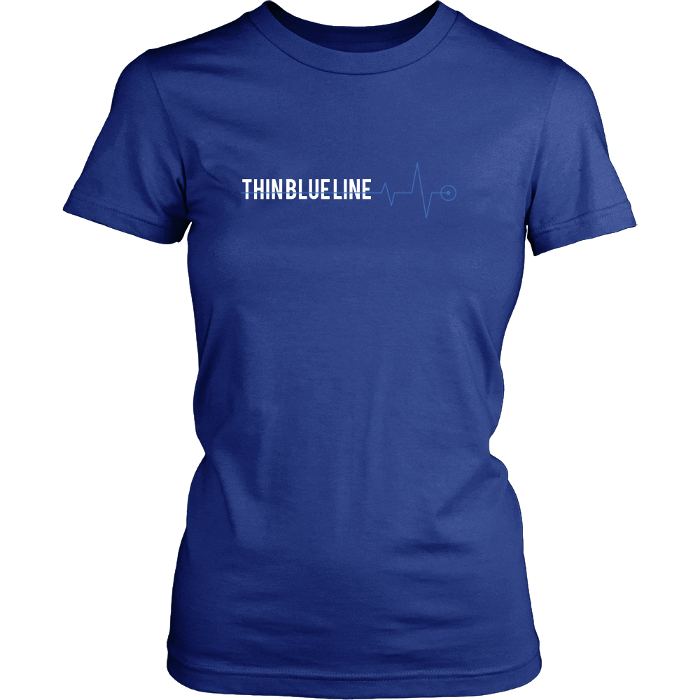 Thin Blue Line Heartbeat Shirts and Hoodies