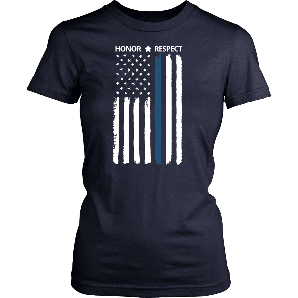 Thin Blue Line Flag Honor Respect Shirts and Hoodies