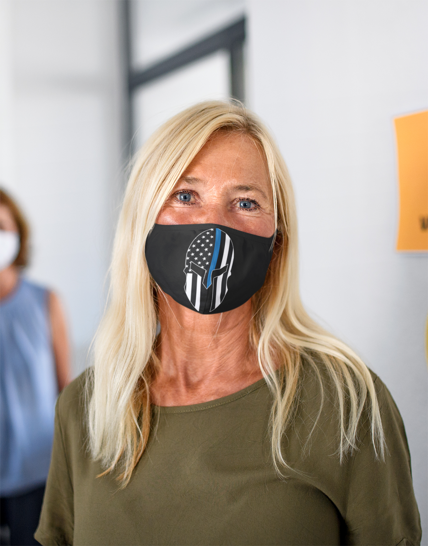 Spartan Thin Blue Line Face Mask with BONUS 2 x PM 2.5 Filters