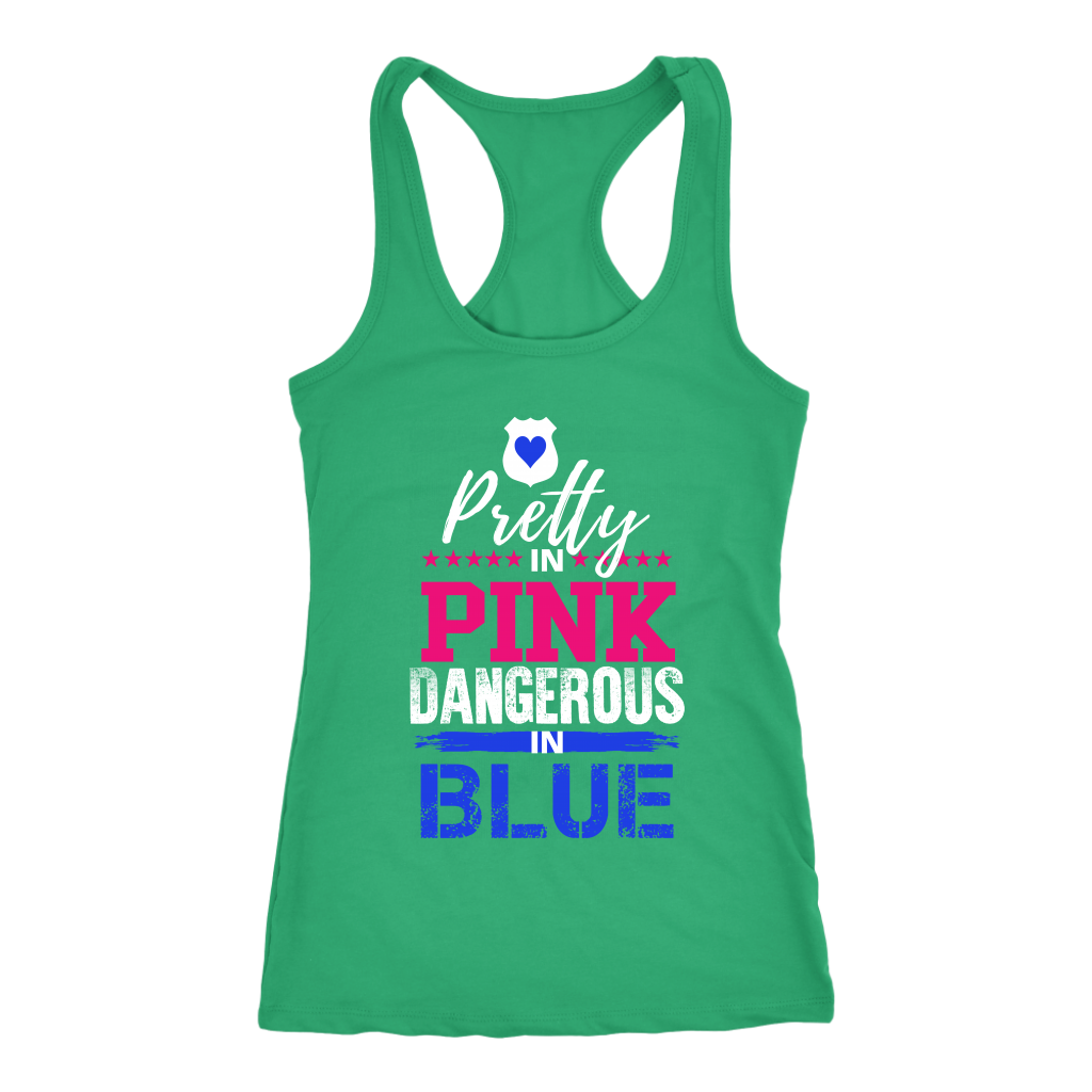 Women's Pretty in Pink, Dangerous in Blue Tank Tops