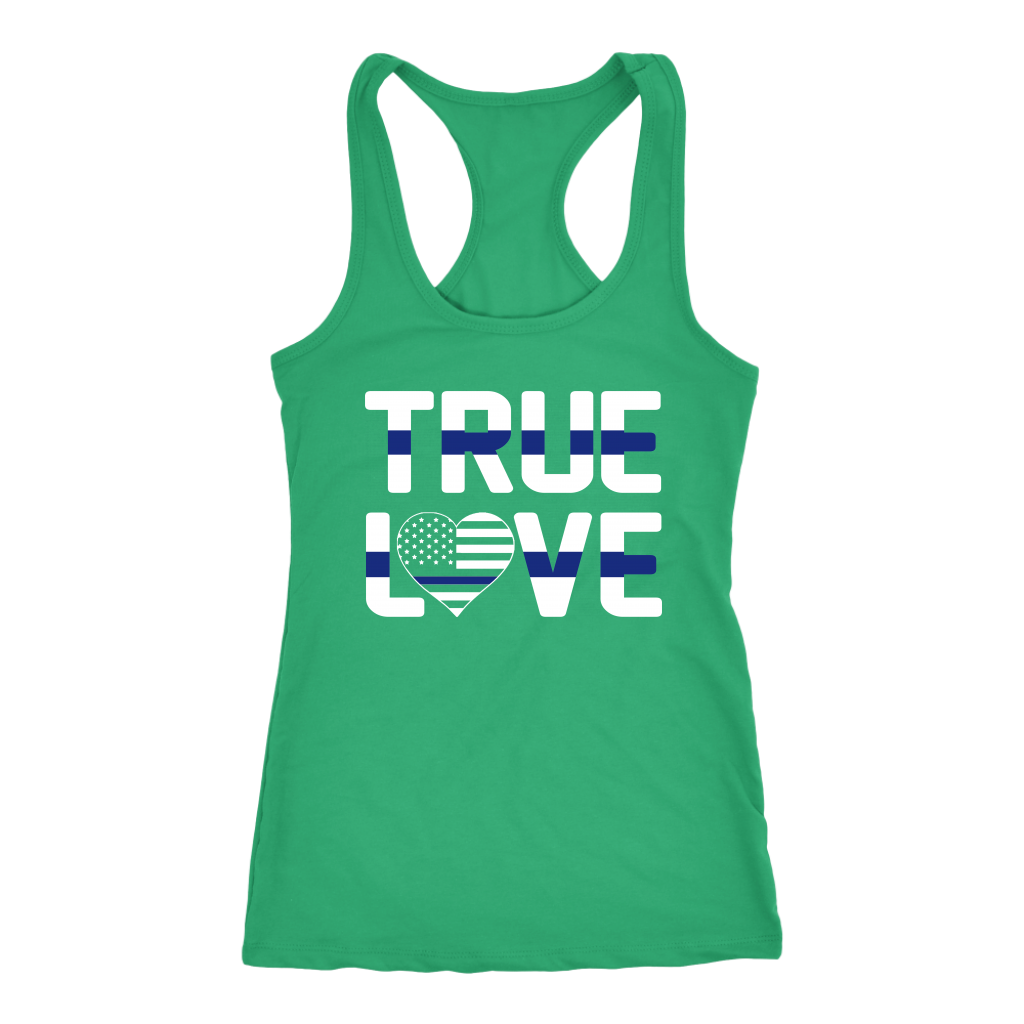 Women's Thin Blue Line Police True Love Tank Tops