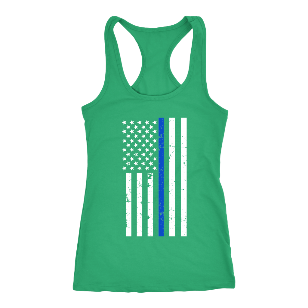 Women's Thin Blue Line Flag Tank Tops