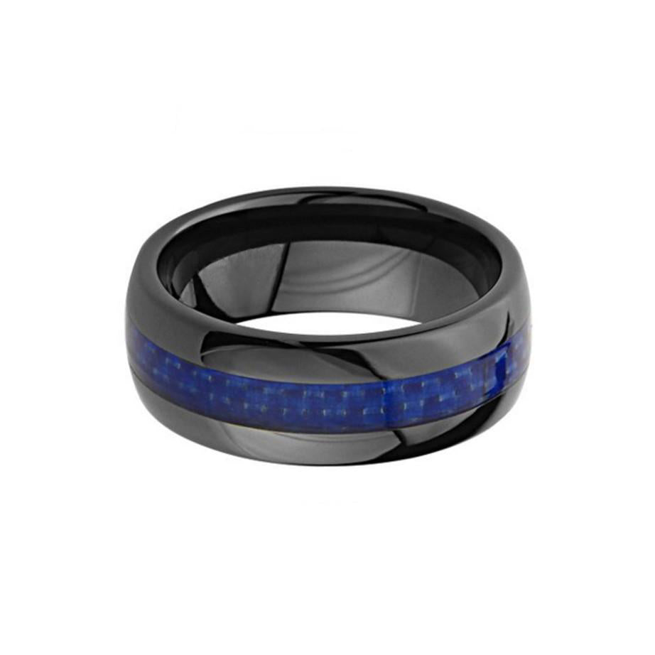Blue Line Police / Leo Ring 8mm Round Edge Comfort Fit Ring